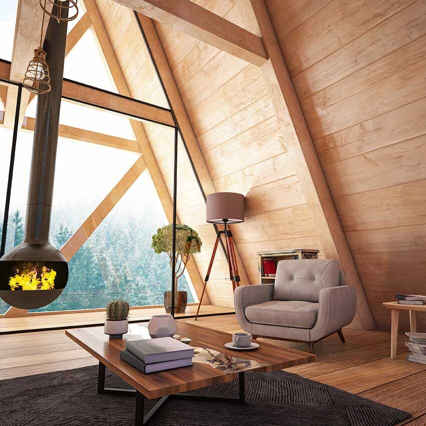 Timber designed house